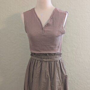 M Bing by Bing: Tank Dress Stretch Blouse Fit & Flare Bubble Dress - Small